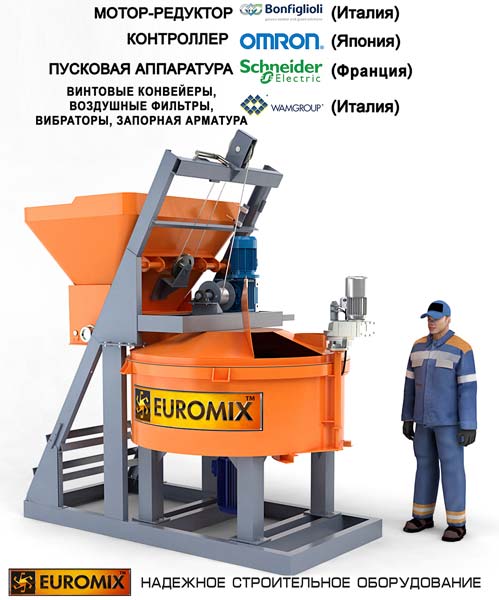 бетоносмеситель EUROMIX 600.750